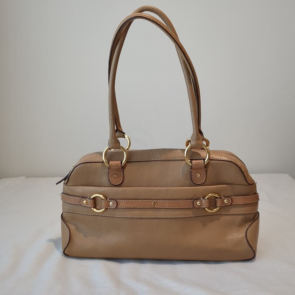 Etienne Aigner Y2K Trinidad Collection Purse Boston Bag City Handbag Camel Color